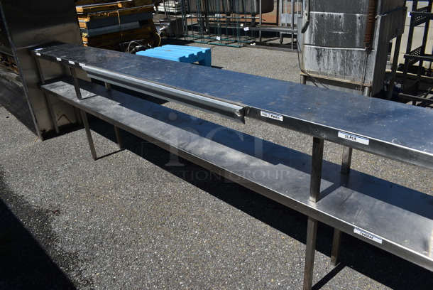 Stainless Steel Commercial 2 Tier Shelf. 177.5x13x30 - Image 3 of 4