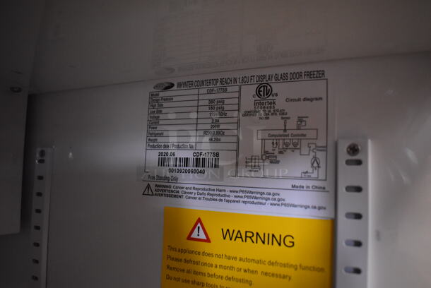 BRAND NEW! Whynter CDF-177SB Metal Commercial Mini Freezer Merchandiser. 115 Volts, 1 Phase. 19x18x25. Tested and Working! - Image 6 of 7