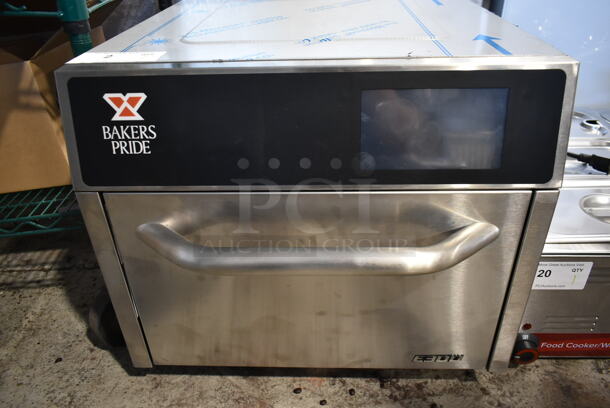 BRAND NEW SCRATCH AND DENT! 2018 Bakers Pride E300 Stainless Steel Commercial Countertop Electric Powered Rapid Cook Microwave Oven. 208/240 Volts.  - Image 3 of 6