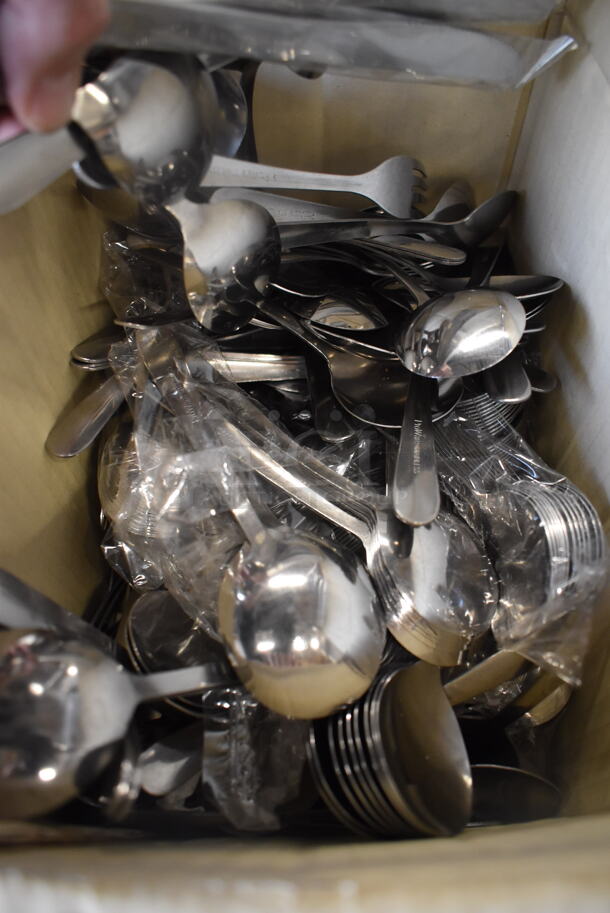 ALL ONE MONEY! Lot of Various Metal Silverware Including Knives and Spoons - Image 3 of 3