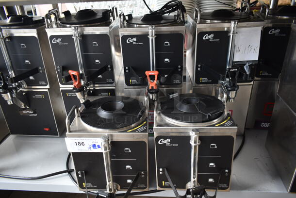 6 Curtis Stainless Steel Commercial Satellite Servers on Stands w/ 2 Extra Satellites. 6 Times Your Bid! - Image 3 of 10
