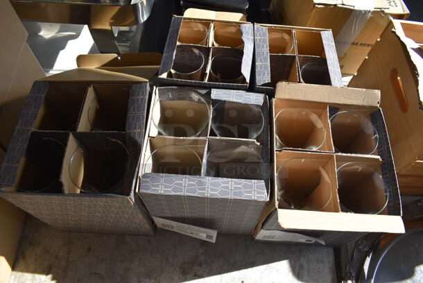 5 Boxes of BRAND NEW Glasses; Charlotte Champagne Glasses. 6 Small, 6 Medium and 6 Large. 3x3x10, 3.5x3.5x9, 4x4x9. 5 Times Your Bid! - Image 3 of 6