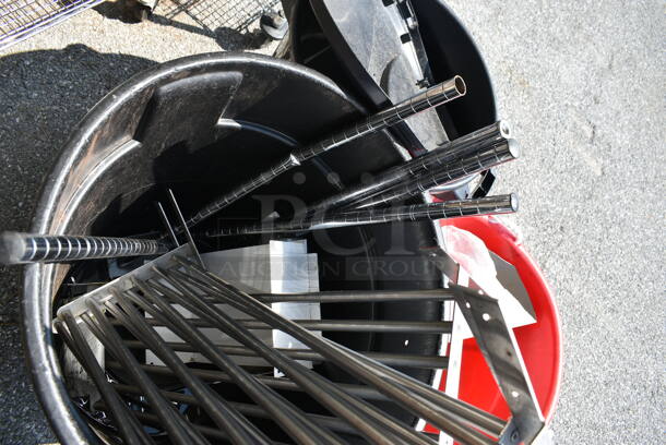 ALL ONE MONEY! Lot of Various Items Including 2 Red Buckets, 2 Black Trash Cans and Contents.  - Image 9 of 10