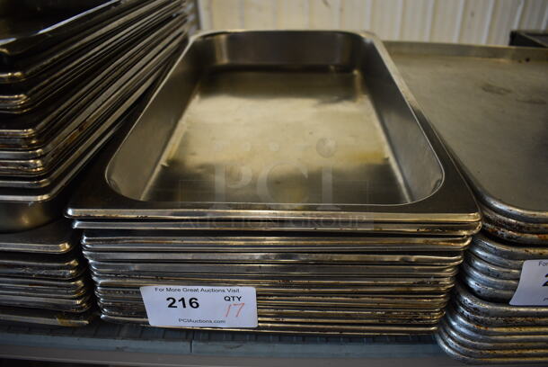 17 Stainless Steel Full Size Drop In Bins. 1/1x2.5. 17 Times Your Bid!