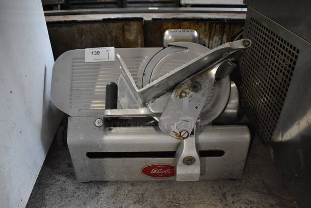Globe Stainless Steel Commercial Countertop Automatic Meat Slicer w/ Blade Sharpener. 26x20x20. Tested and Working! - Image 4 of 6