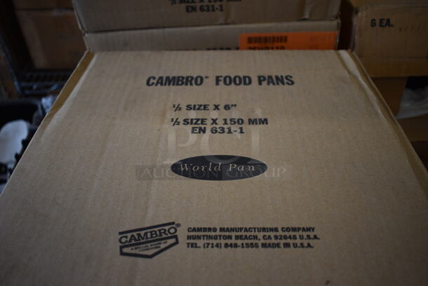 ALL ONE MONEY! Lot of 30 BRAND NEW IN BOX! Cambro Black Poly 1/2 Size Drop In Bins. 1/2x6 - Image 3 of 3