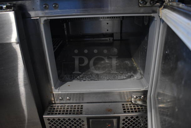 Continental CRA60 Stainless Steel Commercial 3 Door Undercounter Cooler on Commercial Casters. 115 Volts, 1 Phase. 60x34x35. Tested and Working! - Image 6 of 7