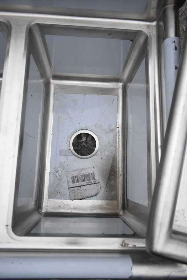 BRAND NEW SCRATCH AND DENT! Regency 600S31220  45" 16-Gauge Stainless Steel Three Compartment Commercial Sink - 12" x 20" x 12" Bowls. No Legs. - Image 4 of 7