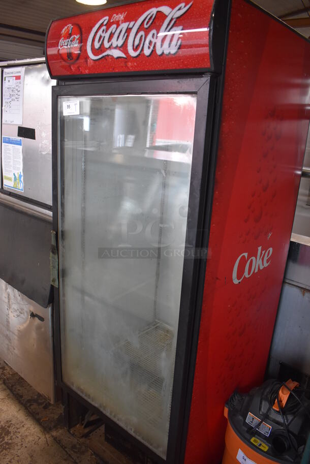 Beverage Air MT27 Metal Commercial Single Door Reach In Cooler Merchandiser. 115 Volts, 1 Phase. 29x32x78. Tested and Working!
