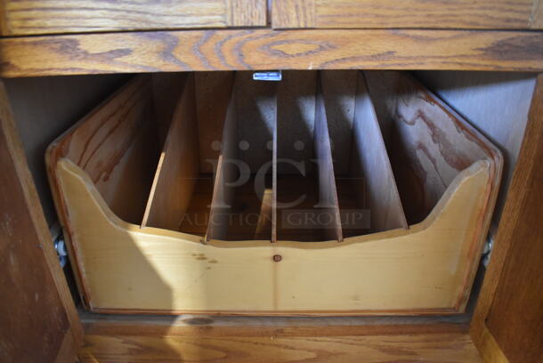 Wooden 4 Door Cabinet w/ 2 Drawers. 58x23x55.5 - Image 6 of 7