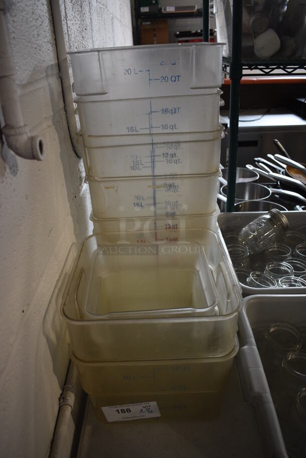 ALL ONE MONEY! Lot of 8 Clear Poly Bins! Includes 12x11x8