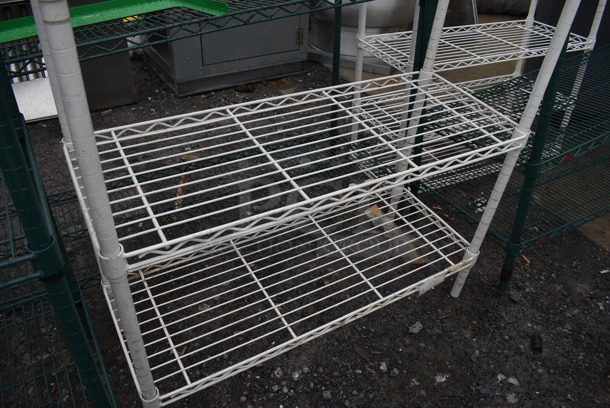 White Finish 4 Tier Shelving Unit. BUYER MUST DISMANTLE. PCI CANNOT DISMANTLE FOR SHIPPING. PLEASE CONSIDER FREIGHT CHARGES. 36x14x54 - Image 3 of 3