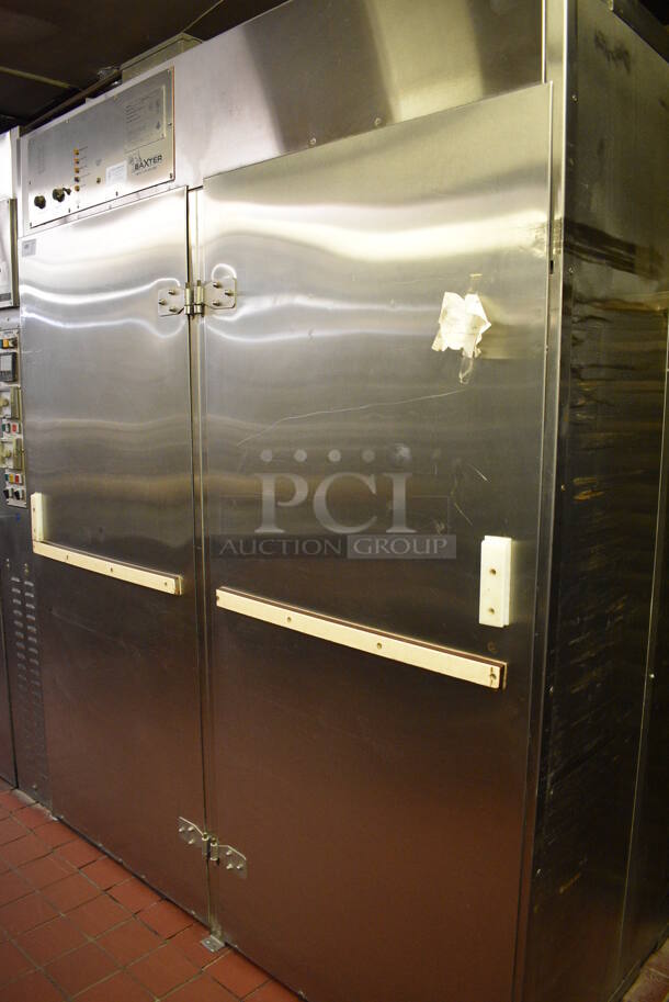 2020 Baxter Model PB200-M70 Stainless Steel Commercial Floor Style 2 Door Roll In Rack Proofer. See Pictures For Damage, Additional Pictures of Unit Before Freight Damage Is Listed. Does Not Come w/ Pan Racks Shown In Pictures. 208/240 Volts, 1 Phase. 72x42x92 - Image 12 of 12