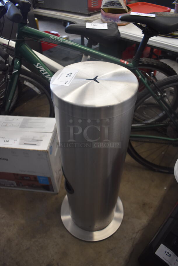 Stainless Steel Trashcan w/ Upper Wipe Dispenser - Image 4 of 4