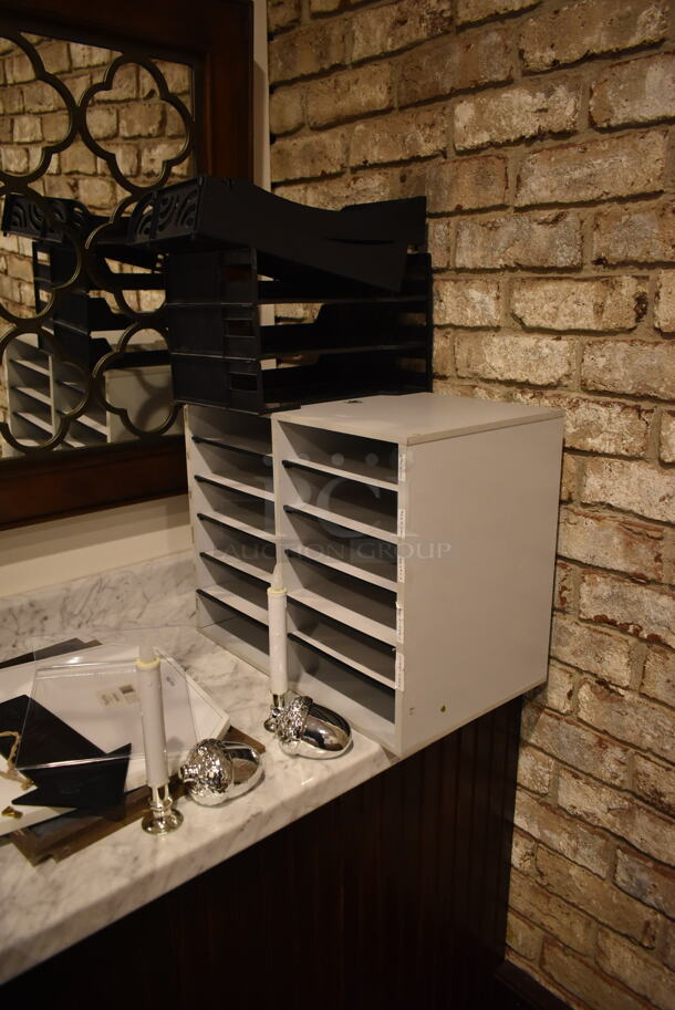 ALL ONE MONEY! ROOM LOT of Various Items Including Filers, Mirrors and Lamp. BUYER MUST REMOVE. (front hallway) - Image 5 of 9