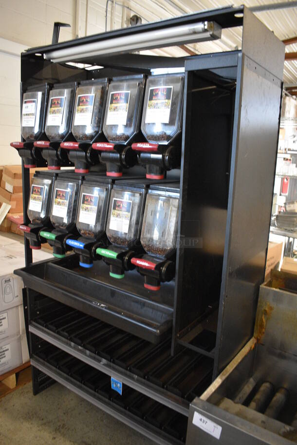 Black Floor Style 10 Bin Coffee Bean Dispenser. 48x24x80 - Image 4 of 5