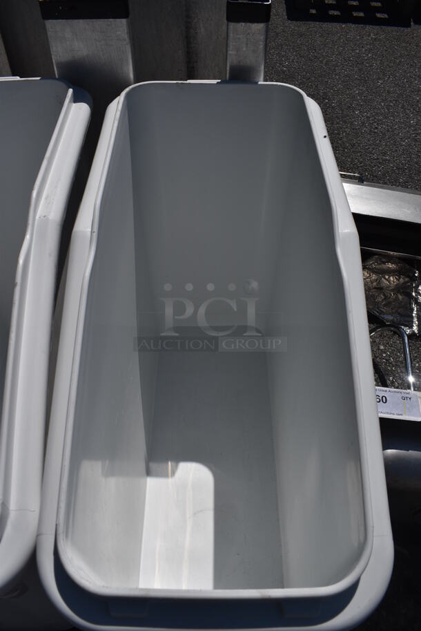 White Poly Ingredient Bin on Commercial Casters. 13x30x28 - Image 3 of 3