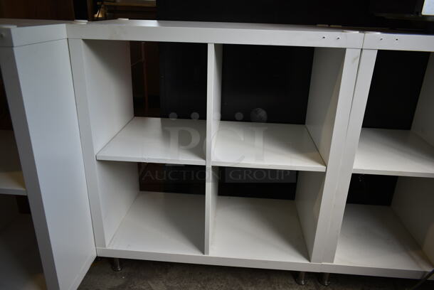White 4 Cubby / Compartment Shelving Unit. - Image 3 of 5