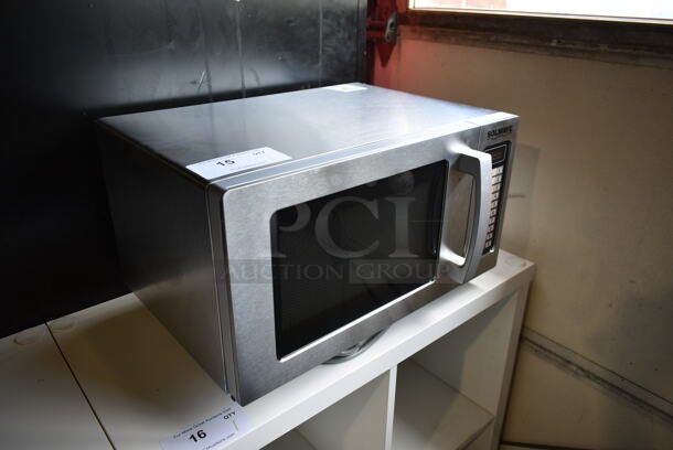 BRAND NEW SCRATCH AND DENT! 2023 Solwave 180MW1000SS Stainless Steel Commercial Countertop Microwave Oven. 120 Volts, 1 Phase.  - Image 2 of 7