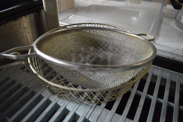 2 Metal Items; Strainer and Basket. Includes 23x10x4. 2 Times Your Bid! - Image 2 of 2