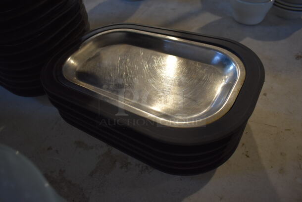 19 Black Chargers w/ 17 Metal Inserts. 8x13x1.5. 19 Times Your Bid! - Image 2 of 4