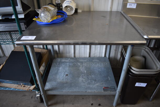 Stainless Steel Commercial Table w/ Metal Under Shelf. 36x30x35 - Image 1 of 3