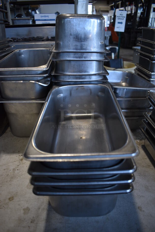 ALL ONE MONEY! Lot of Various Stainless Steel Drop In Bins. Includes 1/4x2.5, 1/6x6, 1/3x2, 1/3x4, 18/3x6, 1/2x6 - Image 3 of 6