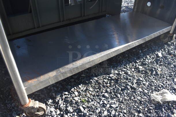 Stainless Steel Table w/ Under Shelf and Back Splash on Commercial Casters. 72x30x40 - Image 3 of 4
