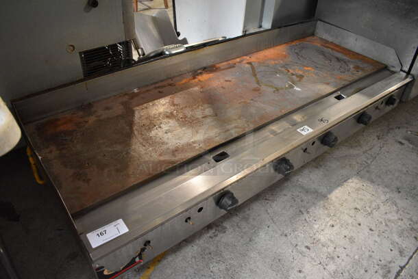 Stainless Steel Commercial Countertop Natural Gas Powered Flat Top Griddle. 72x30x16 - Image 3 of 4