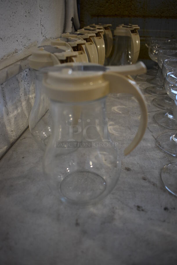 10 Glass Syrup Pourers. 4.5x3.5x6. 10 Times Your Bid! - Image 3 of 3