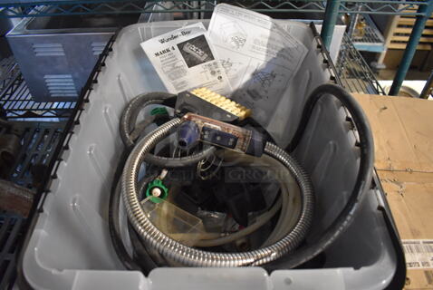 Wunderbar Soda Gun w/ Hoses in Poly Bin