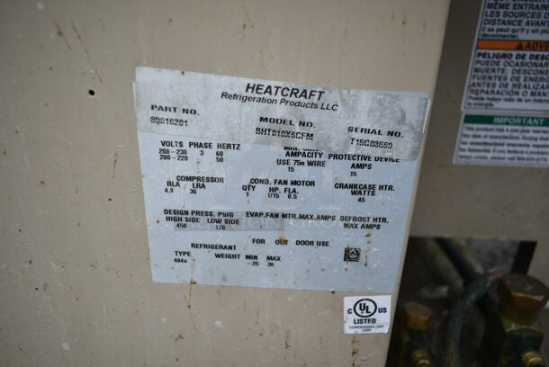 2 Heatcraft BHT010X6CFM Metal Commercial Compressors for Walk In Box. 208-230 Volts, 3 Phase. 2 Times Your Bid! - Image 6 of 6