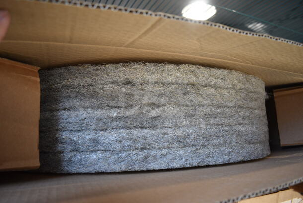 2 BRAND NEW! Boxes of 5 Round Gray Cleaning Machine Pads. 24x24x1. 2 Times Your Bid! - Image 2 of 3