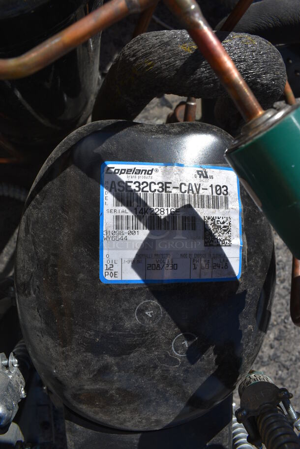 Copeland ASE32C3E-CAV-103 Metal Commercial Compressor. 208/230 Volts, 1 Phase. 19x24x12 - Image 3 of 5