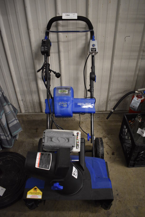 Snowjoe Model iON18SB-HYB Ion Cordless Electric Hybrid Snow Blower. 20x23x38 - Image 1 of 6