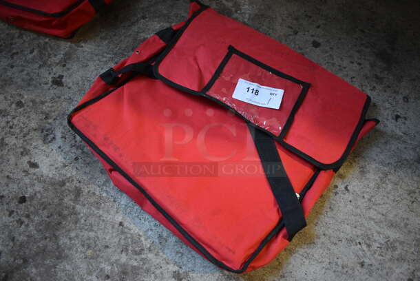 Choice Red Insulated Pizza Carrying Bag. 17x17x6 - Image 3 of 3