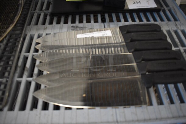 6 Sharpened Stainless Steel Chef Knives. 15". 6 Times Your Bid! - Image 2 of 4