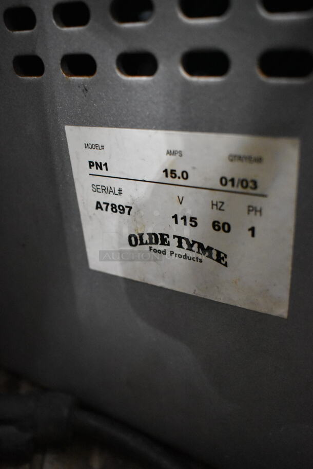 2 Olde Tyme PN1/PN2 Stainless Steel Commercial Countertop Nut Grinder Base. 115 Volts, 1 Phase. 2 Times Your Bid! One Is Tested and Working! One Does Not Power On. - Image 6 of 6