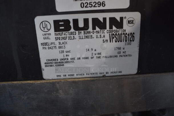 Bunn VPS Stainless Steel Commercial Countertop 3 Burner Coffee Machine w/ Poly Brew Basket. 120 Volts, 1 Phase. 23x9x19 - Image 6 of 6