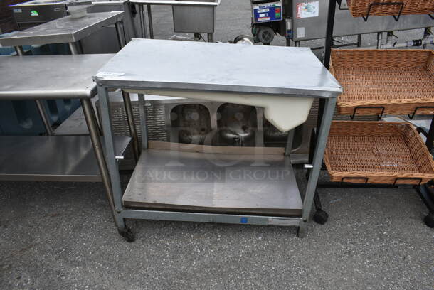 Metal 2 Tier Cart on 2 Casters. - Image 1 of 5