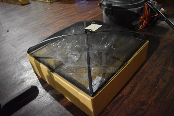 BRAND NEW IN BOX! Sunnydaze Black Metal Mesh Dome Fire Pit Cover. 24x24x5 - Image 2 of 5