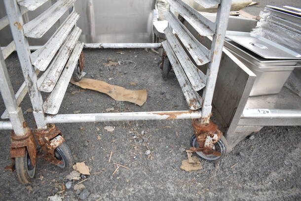 Metal Commercial Pan Transport Rack on Commercial Casters.  - Image 2 of 2