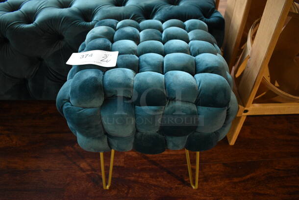 2 Blue Seats. 15x15x16, 49x18x16. 2 Times Your Bid! (lounge) - Image 2 of 4