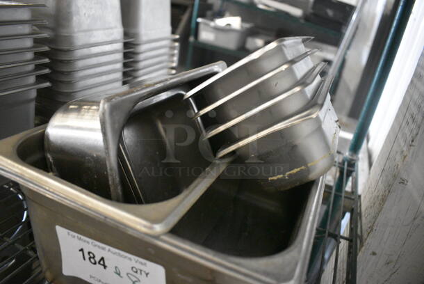 ALL ONE MONEY! Lot of 8 Various Stainless Steel Drop In Bins. Includes 1/9x2.5 - Image 4 of 4