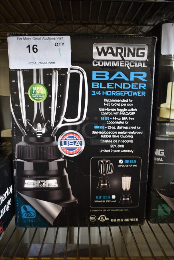 BRAND NEW SCRATCH AND DENT! 2023 Warring BB155 Metal Commercial Countertop 3/4 HP Drink Blender w/ Pitcher. 120 Volts, 1 Phase. Tested and Working! - Image 7 of 7
