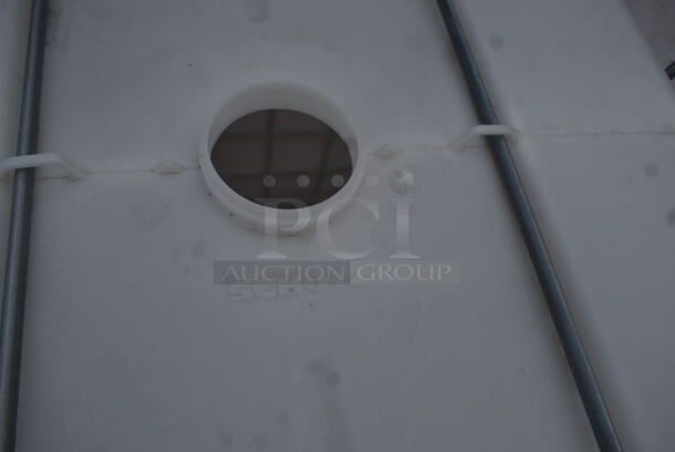White Poly Bin in Metal Cage. - Image 6 of 6