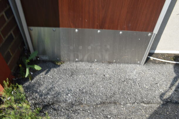 Eliason Wood Pattern and Metal Swinging Kitchen Door. - Image 2 of 6