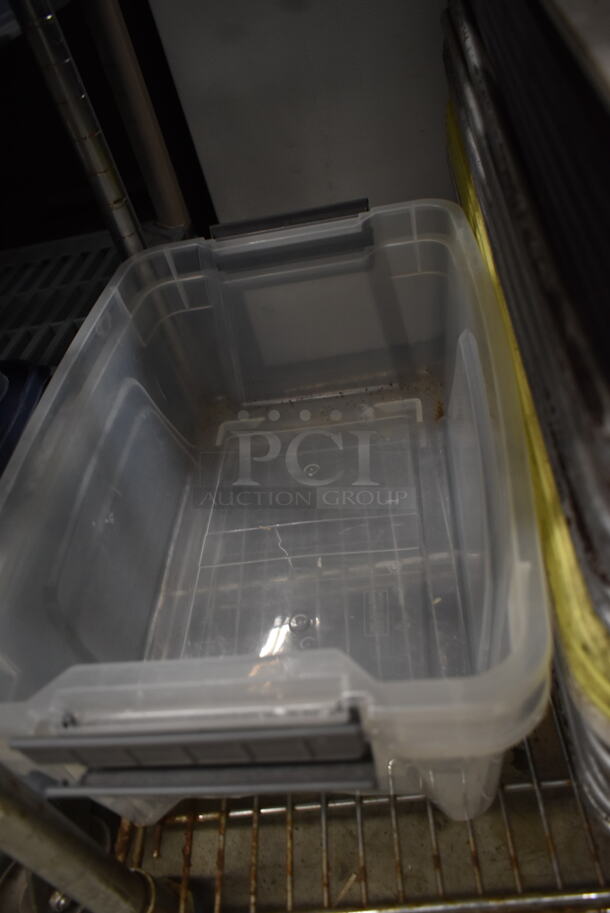 ALL ONE MONEY! Lot of 2 Clear Poly Bins. - Image 2 of 2
