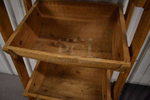 Wooden 4 Tier Basket Display Rack. - Image 3 of 5