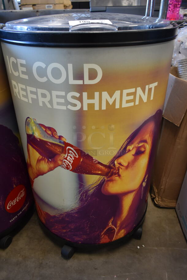 Metal Commercial Portable Drink Ice Cooler Merchandiser on Casters. - Image 6 of 6